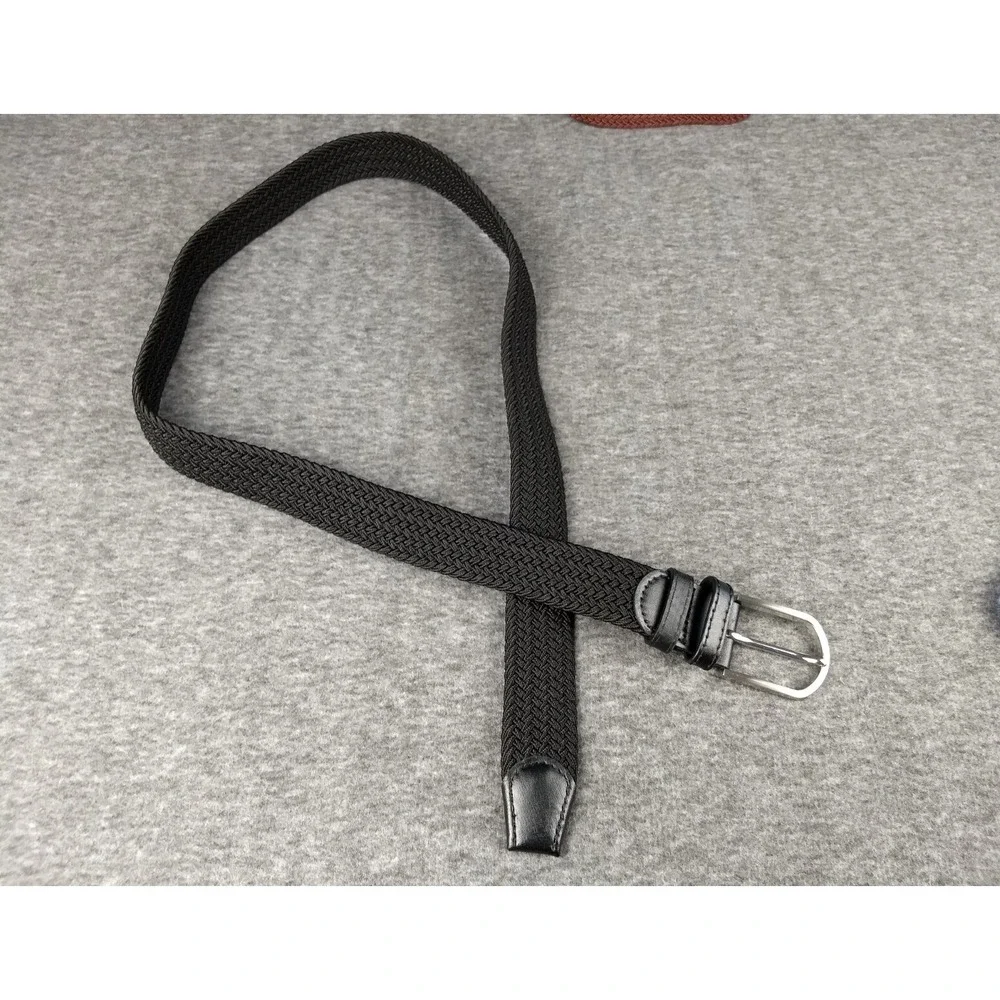 Woven Elastic Braided Belts Set/3  Black‎ Rust Navy Men 44